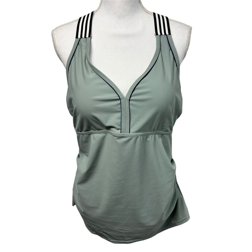 SUMMERMAE GREEN WHITE BLACK SWIMMING TANKINI PLUS SIZE 2XL BRAND NEW WITH TAGS